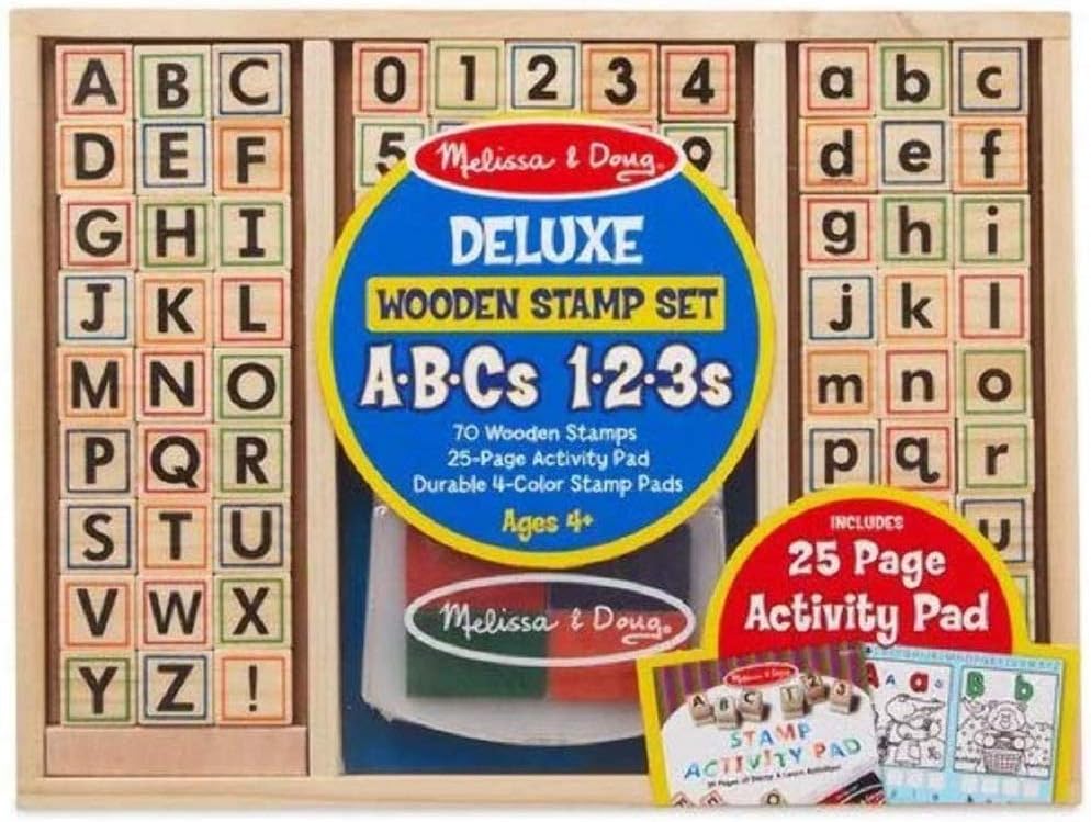 Melissa and Doug Wooden ABC Activity Stamp Set