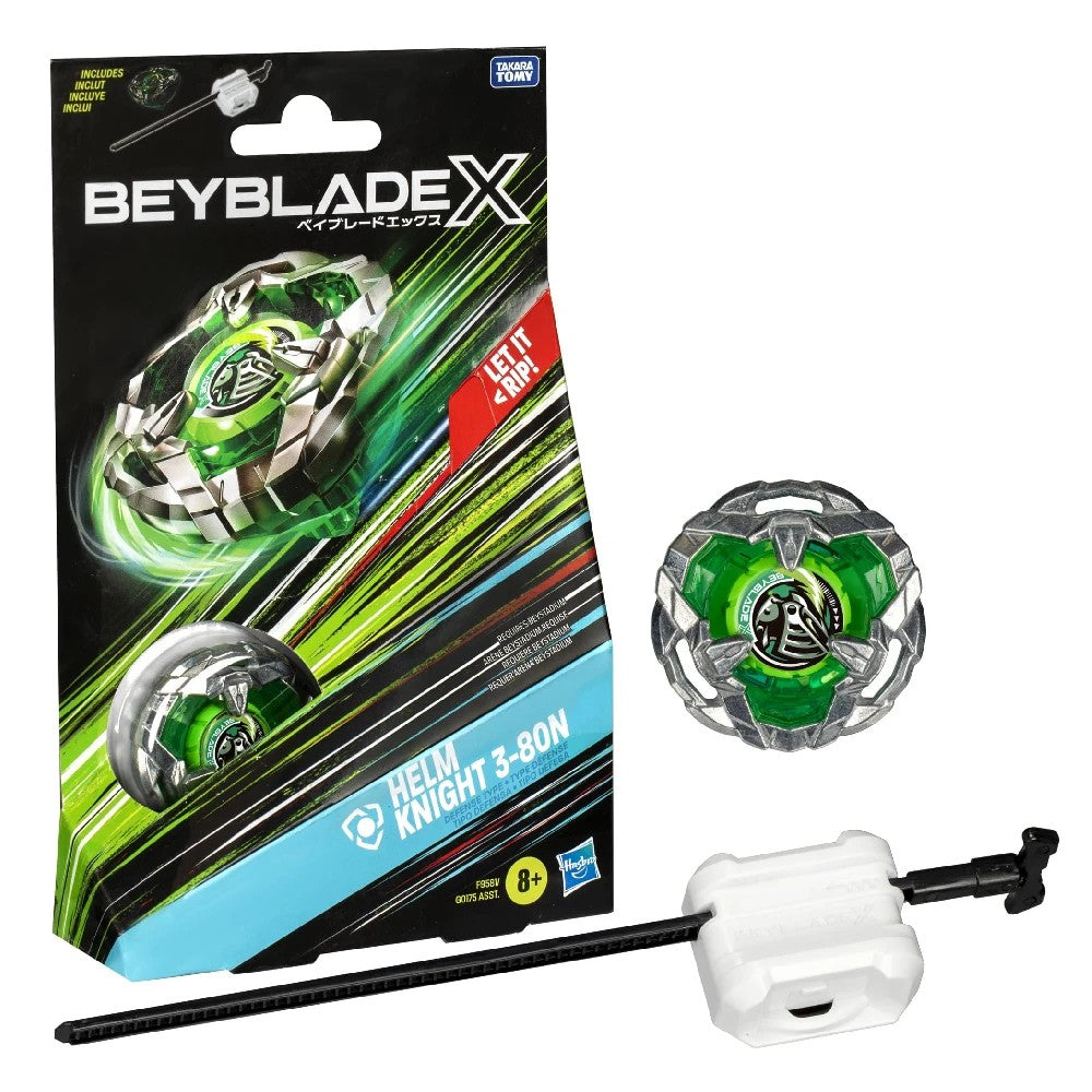 Beyblade X Helm Knight 3-80N Spinning Top Launcher Set (8+ Years)