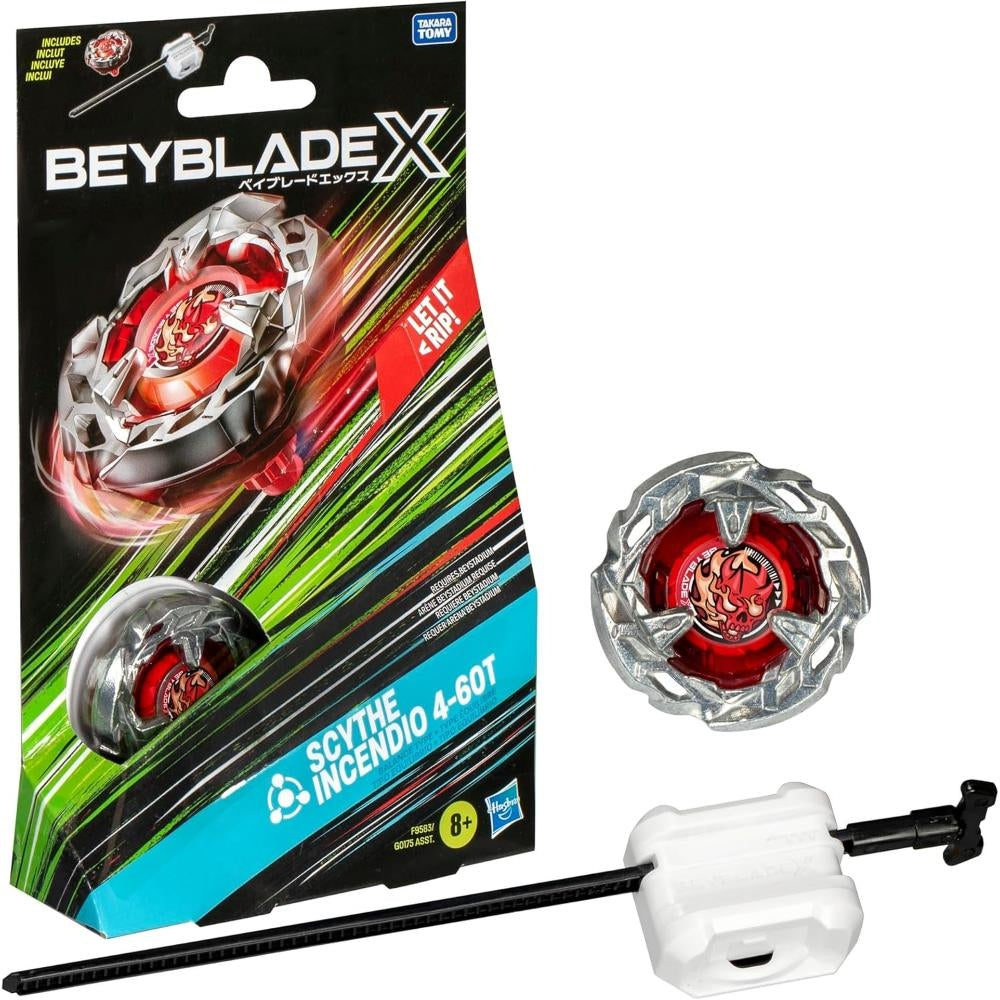 Beyblade X Scythe Incendio 4-60T Spinning Top Launcher Set (8+ Years)