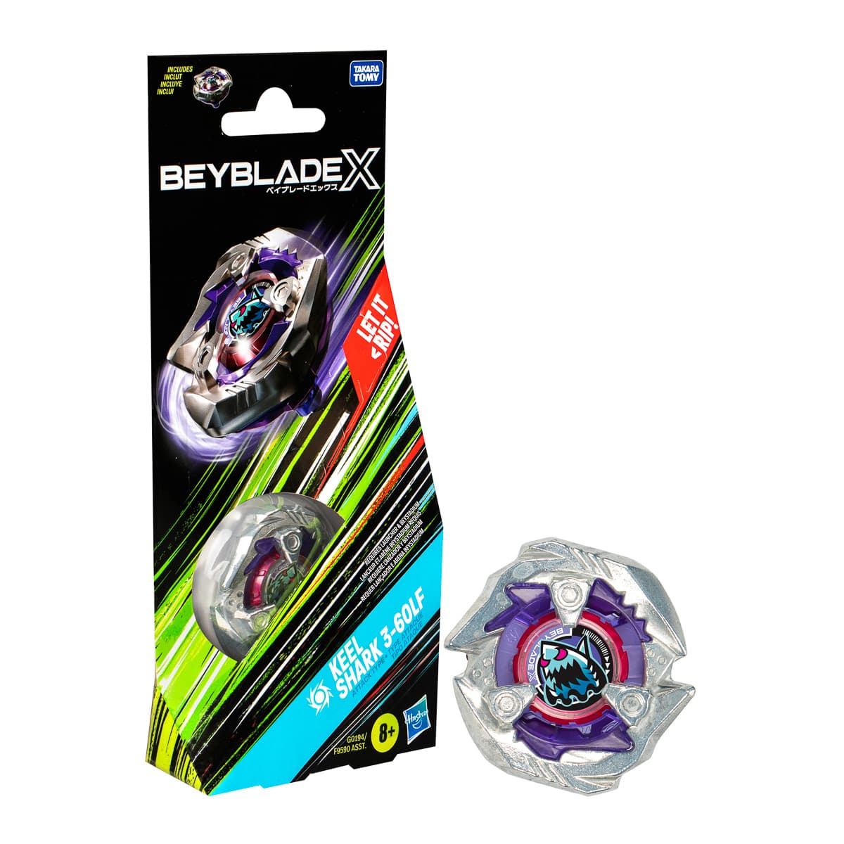 Beyblade X Keel Shark 3-60LF Spinning Top Toy Set (8+ Years)