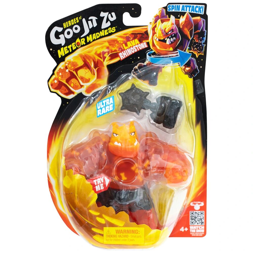 Heroes of Goo Jit Zu Meteor Madness Hero Pk Lava Rhinostone Rare