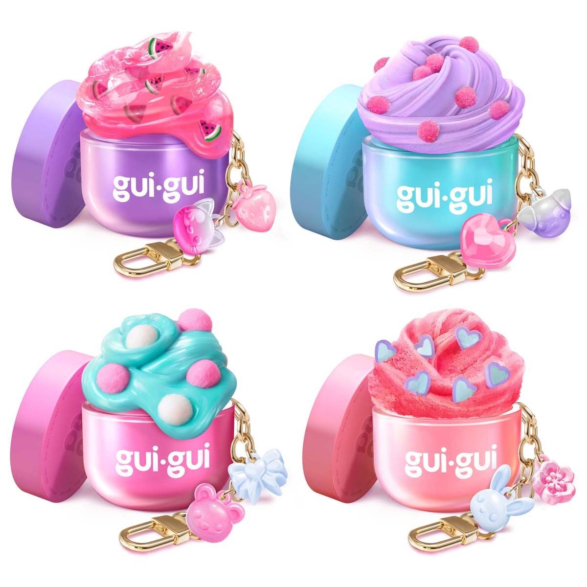Gui Gui Slime Mini Pack – Stretchy Slime with Glitter & Charms or Kids 6+