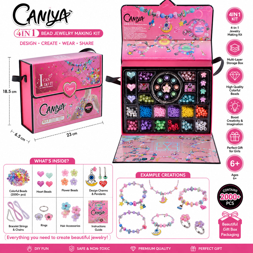 Caniya 4-in-1 DIY Beads Jewelry Making Kit