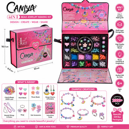 Caniya 4-in-1 DIY Beads Jewelry Making Kit