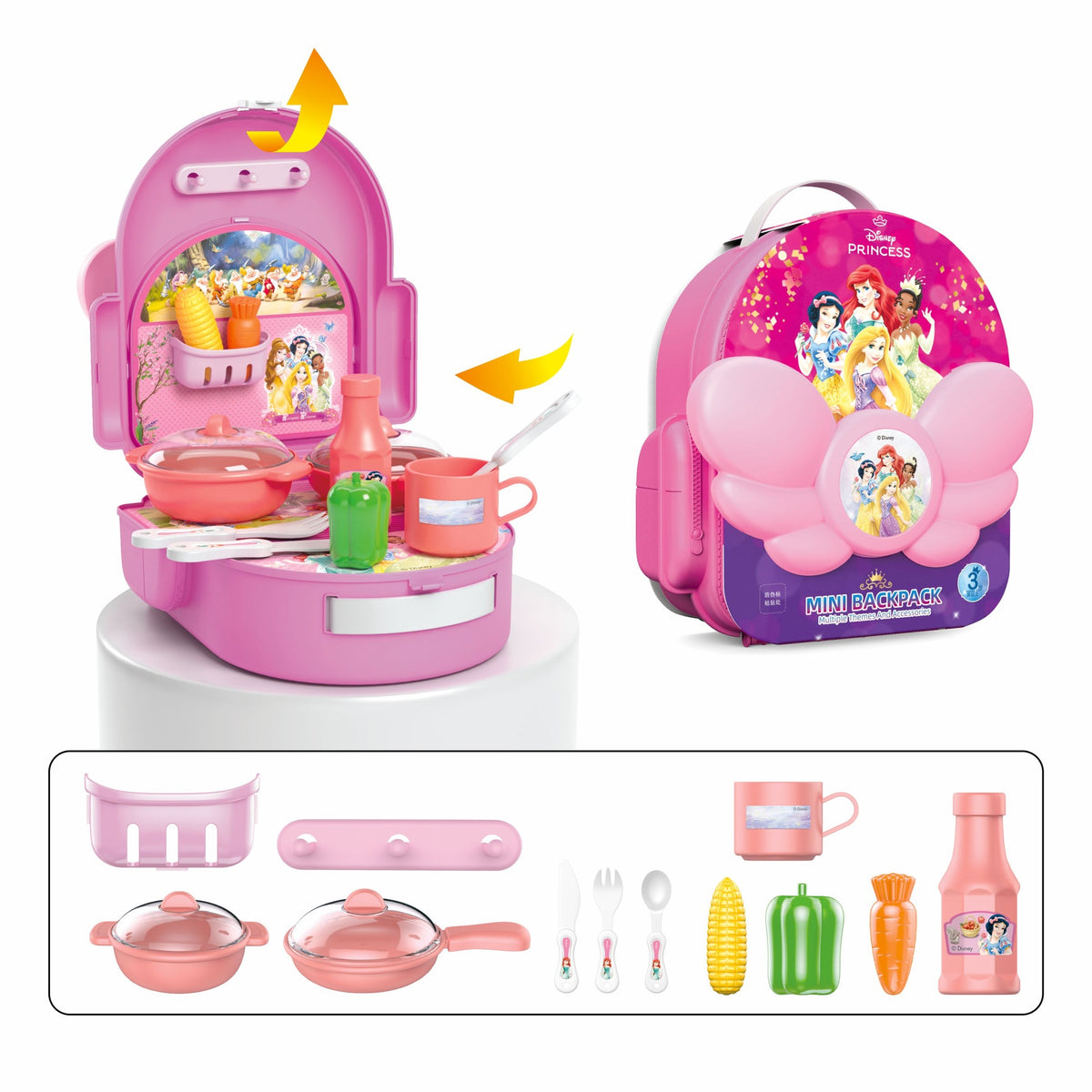 Disney Princess Mini Backpack Kitchen Playset - Assorted