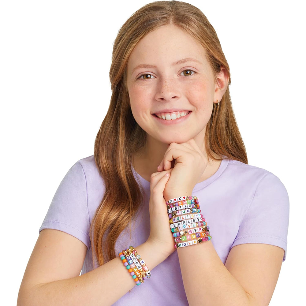 Make It Real Say Yes! Alphabet Bead Bracelet Set