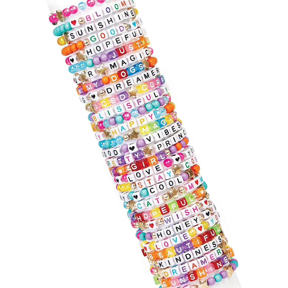 Make It Real Say Yes! Alphabet Bead Bracelet Set