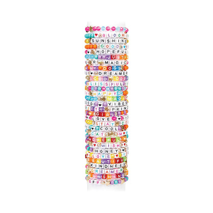 Make It Real Say Yes! Alphabet Bead Bracelet Set
