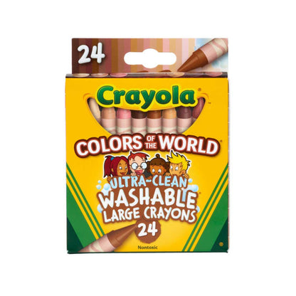 Crayola Colors of the World Large Ultra-Clean Washable Crayons – 24 Count