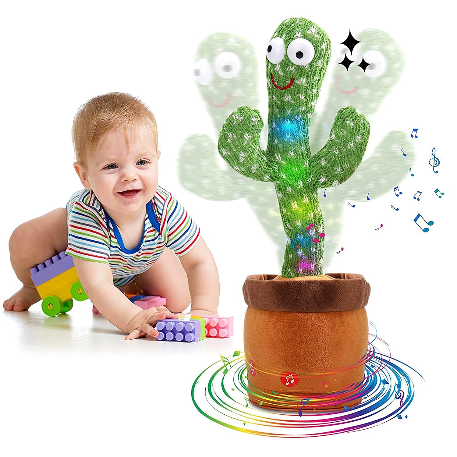 Music Swing Recording Cactus With Rings