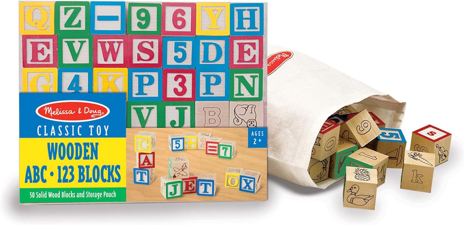 M&D Wooden ABC/123 Blocks