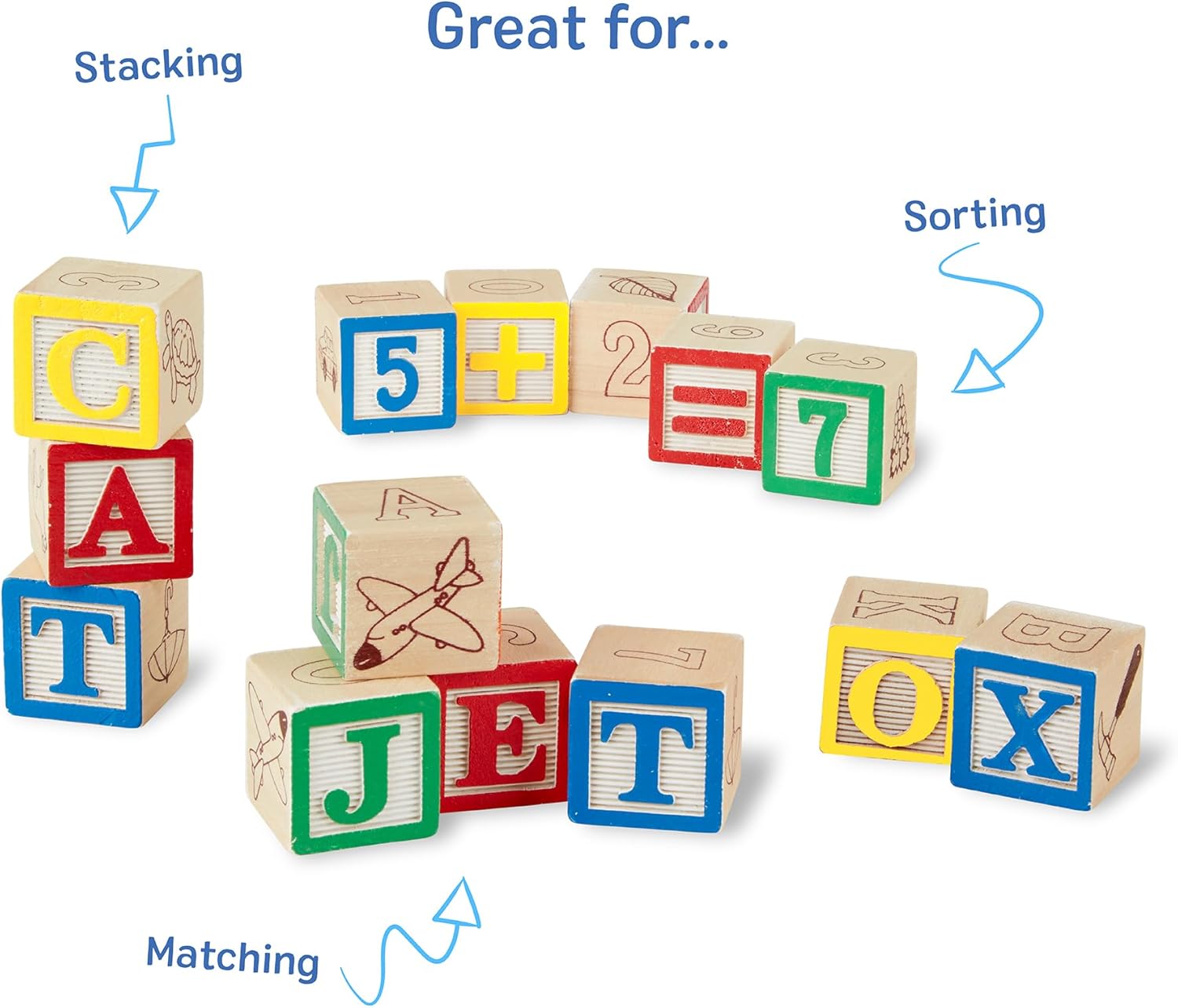M&D Wooden ABC/123 Blocks