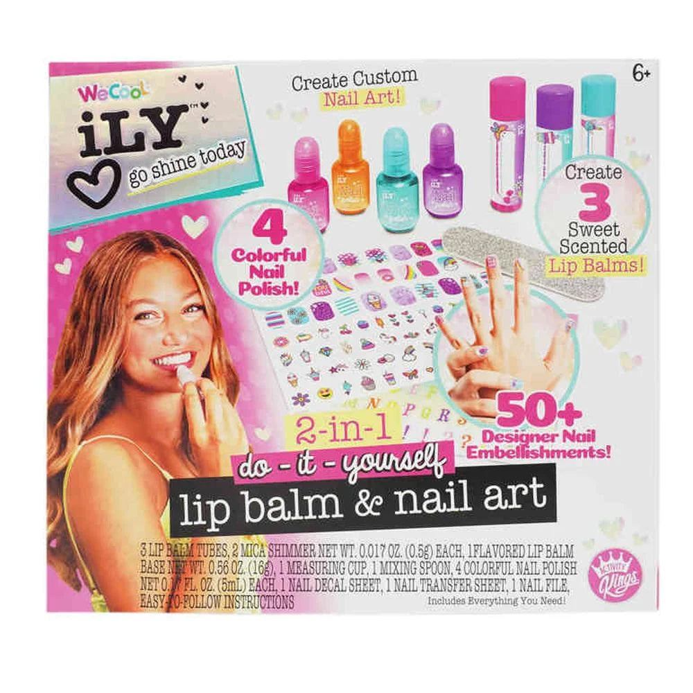WECOOL 2-in-1 Lip Balm & Nail Art Kit