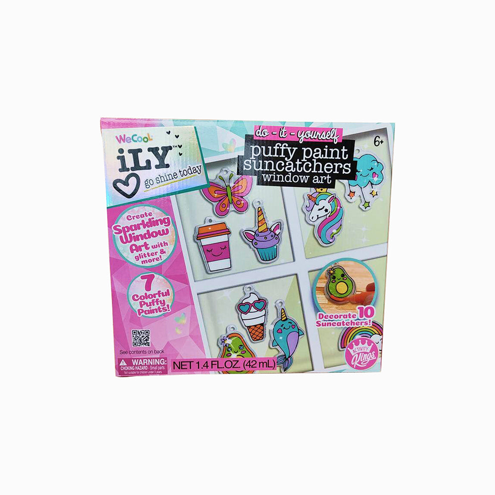 WeCool iLY DIY Puffy Paint Suncatchers Kit – 25 Pieces
