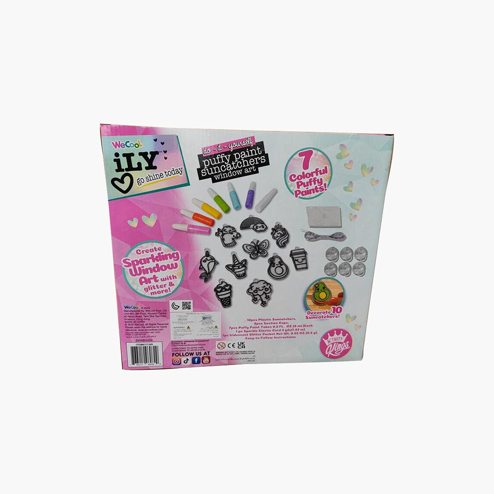 WeCool iLY DIY Puffy Paint Suncatchers Kit – 25 Pieces