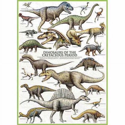 Puzzle 1000 Dinosaurs Of Cretaceous Period