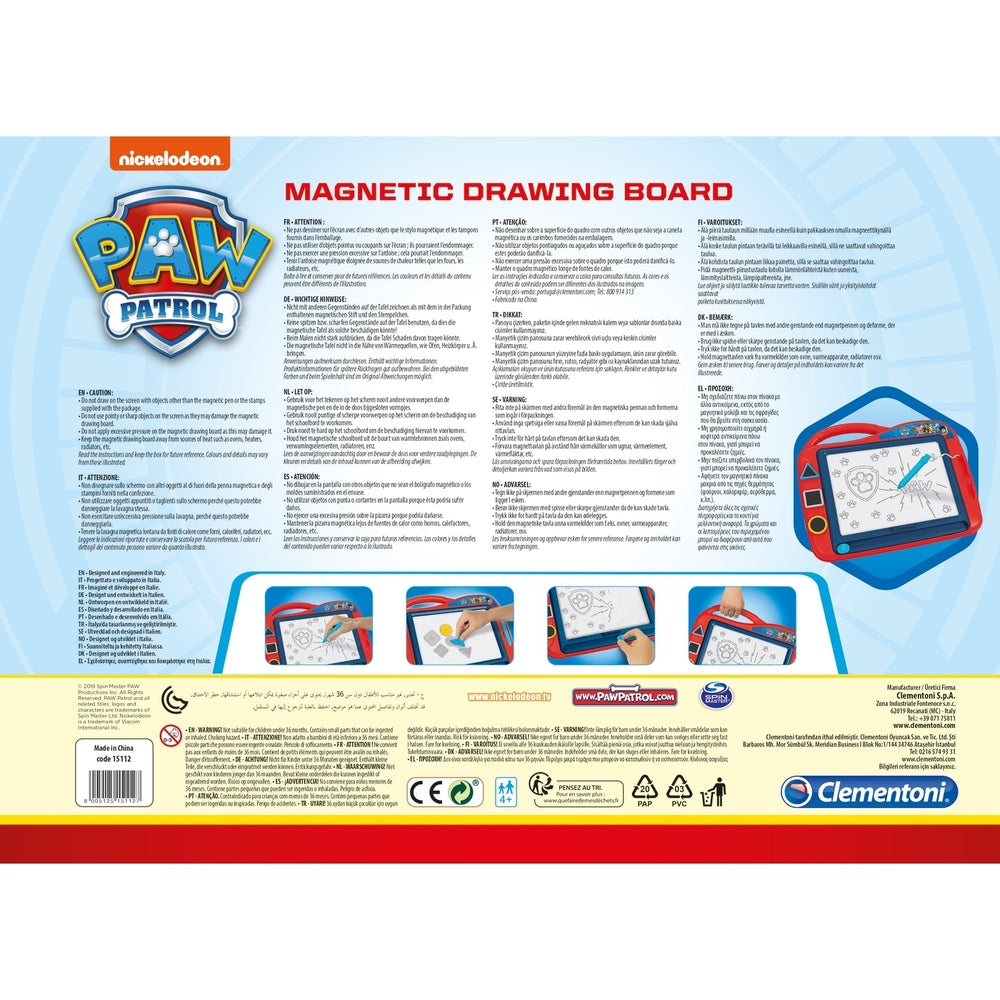 Clementoni PAW Patrol Magnetic Drawing Board