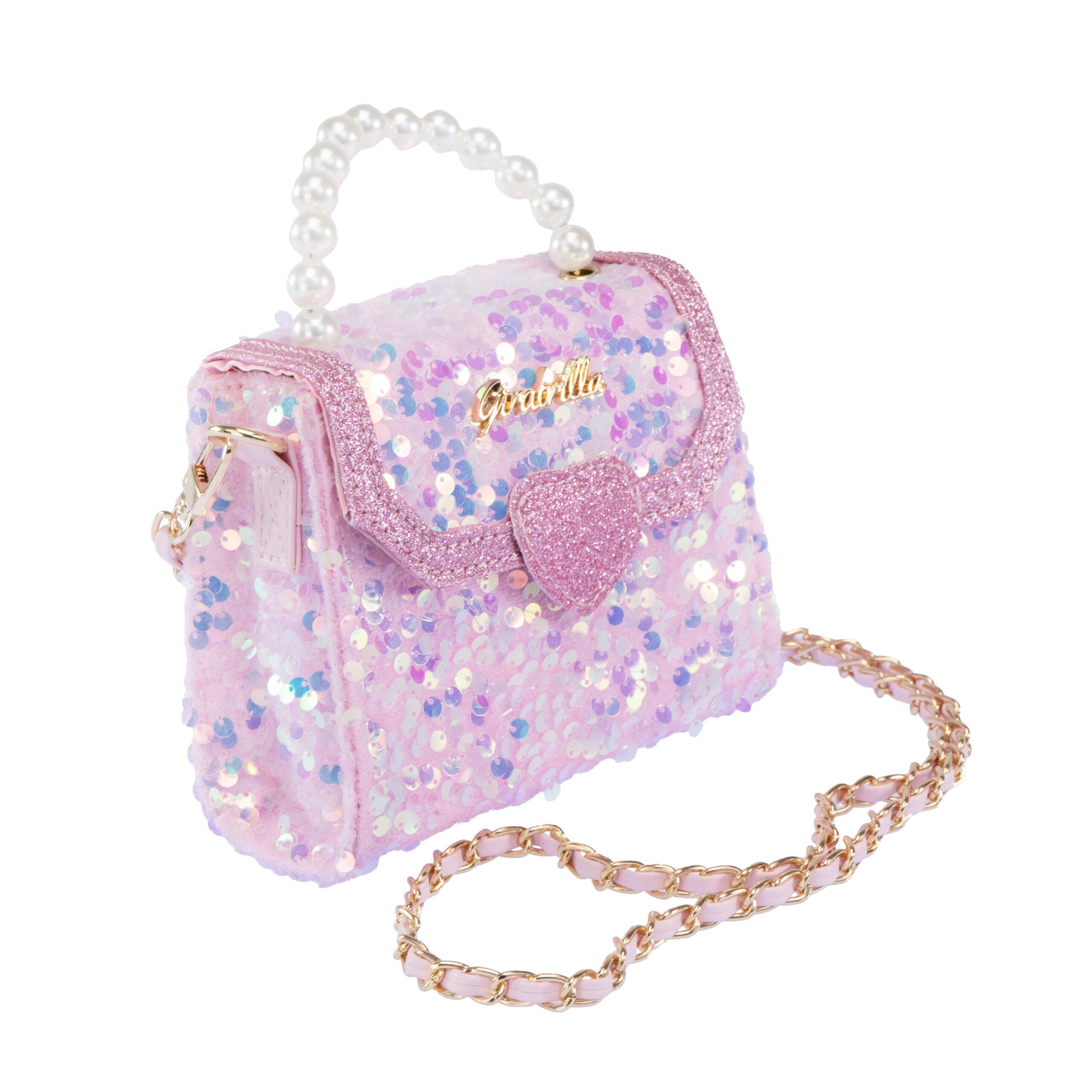 Girabrilla Sparkly Flap Shoulder Bag