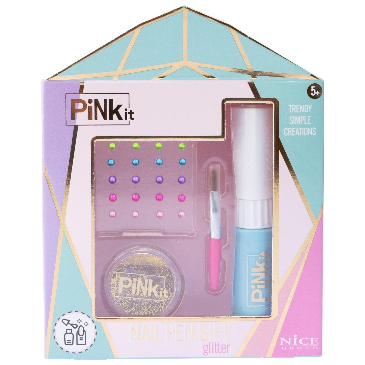 Nice Pink It Nail Pen & Press-On Nails Set