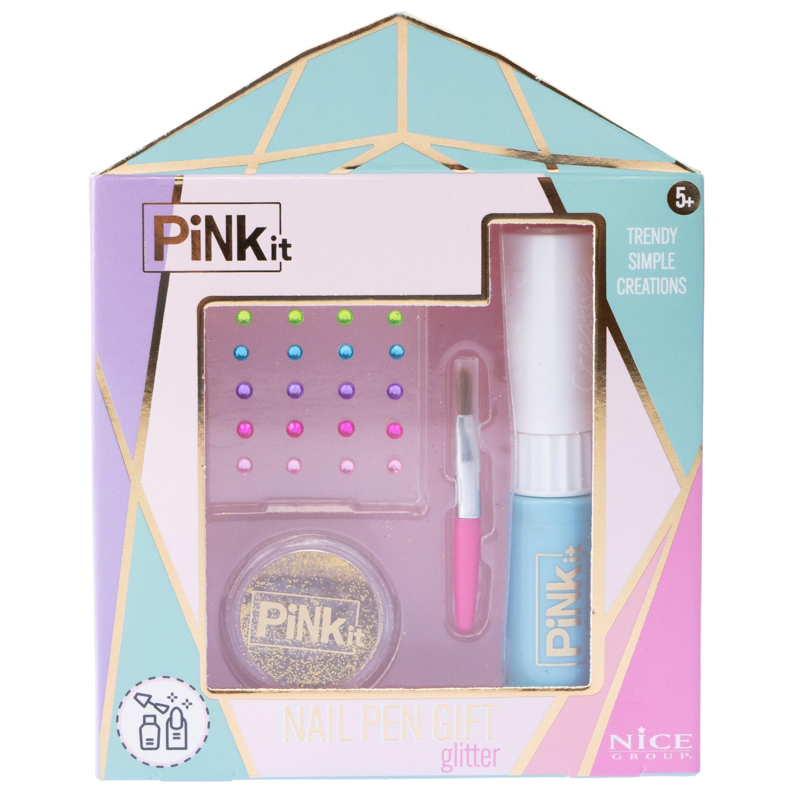 Nice Pink It Nail Pen & Press-On Nails Set