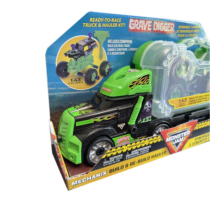 Monster Jam Mechanix Grave Digger Build & Re-Build Hauler