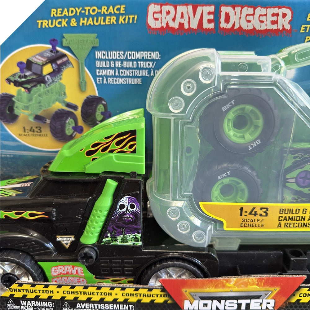 Monster Jam Mechanix Grave Digger Build & Re-Build Hauler