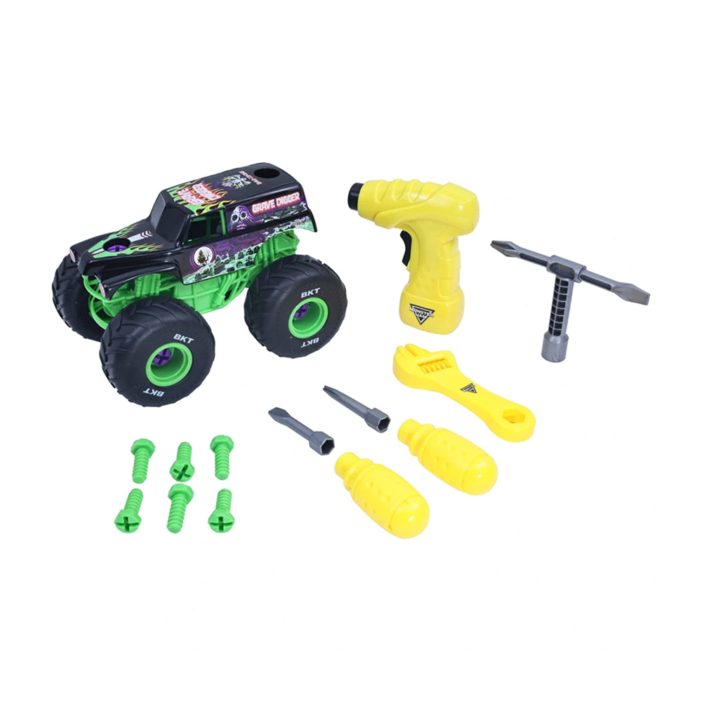 Monster Jam Grave Digger Mechanix Crash & Re-Build Truck 1:18