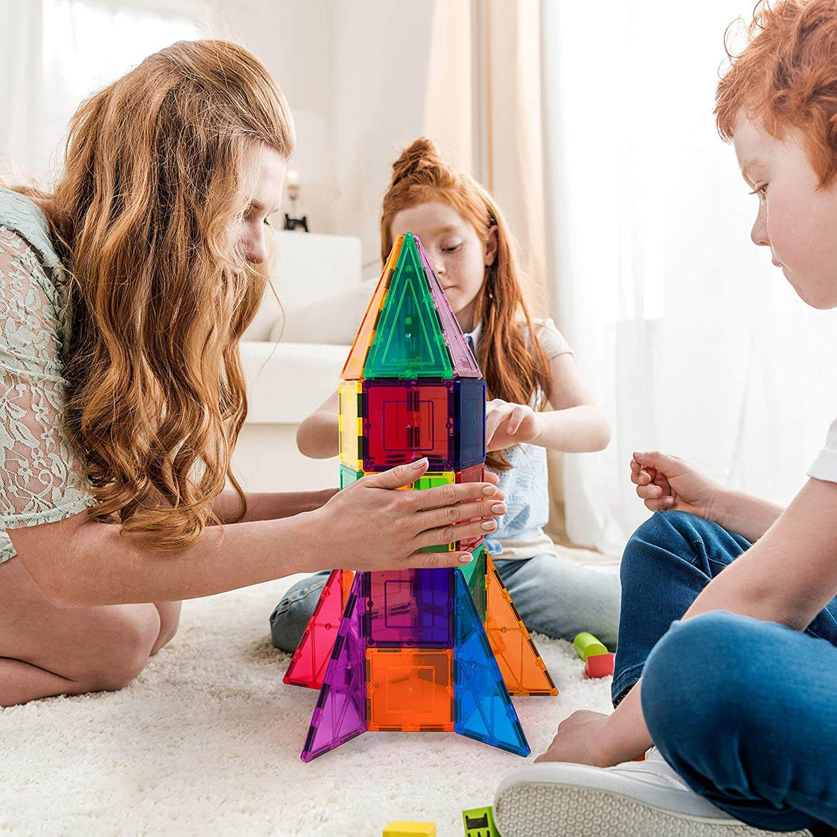 PicassoTiles Rocket Booster Magnetic Building Set 32 Pieces