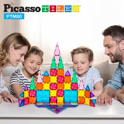 PicassoTiles Mini Diamond Magnetic Building Set 60 Pieces