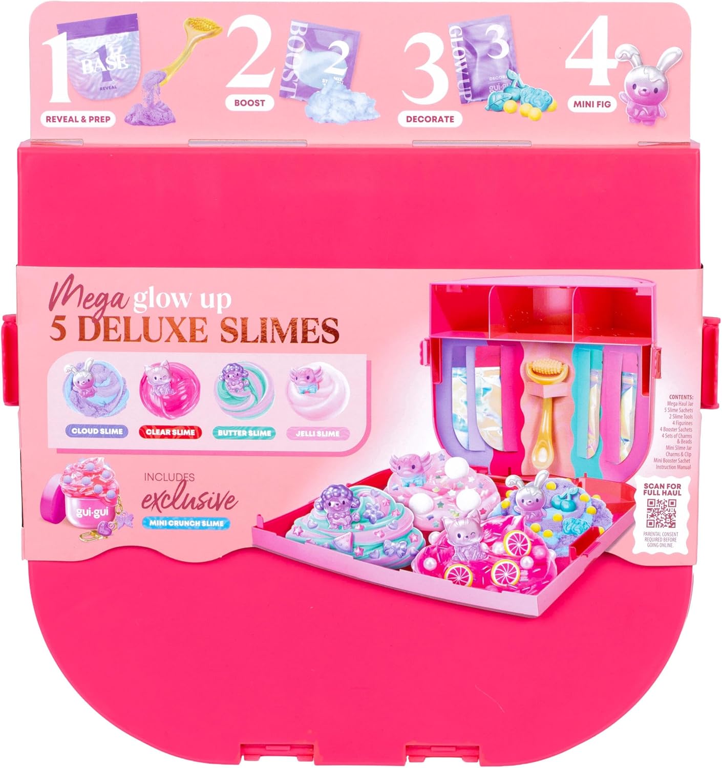 GUI GUI S2 Mega Slime Haul Kit with Colorful Slimes & Mix-Ins for Kids 6+