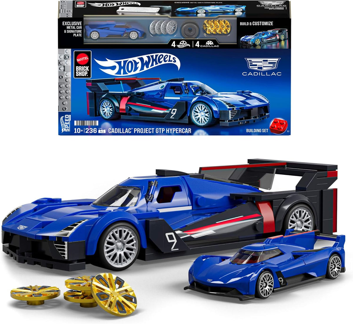 Mattel Brick Shop Hot Wheels Cadillac Project GTP Hypercar Building Set