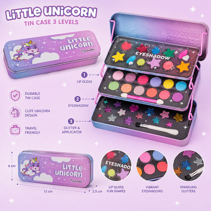 Martinelia Little Unicorn 3-Level Makeup Tin Case