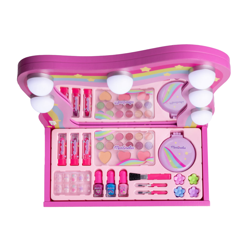 Martinelia Makeup Vanity Beauty Set with Light-Up Mirror