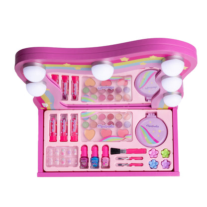 Martinelia Makeup Vanity Beauty Set with Light-Up Mirror