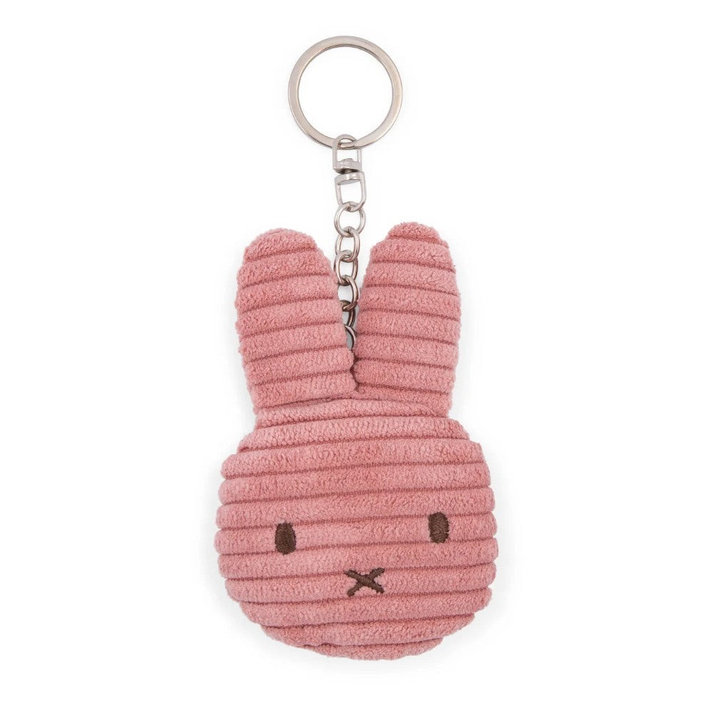 Miffy Corduroy Flat Keychain – Dusty Rose 10cm