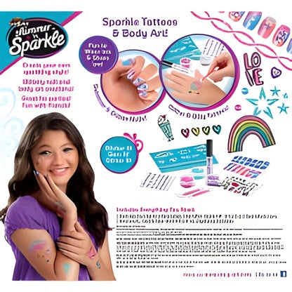 Shimmer N Sparkle Nails & Body Tattoos Glitter Art Set