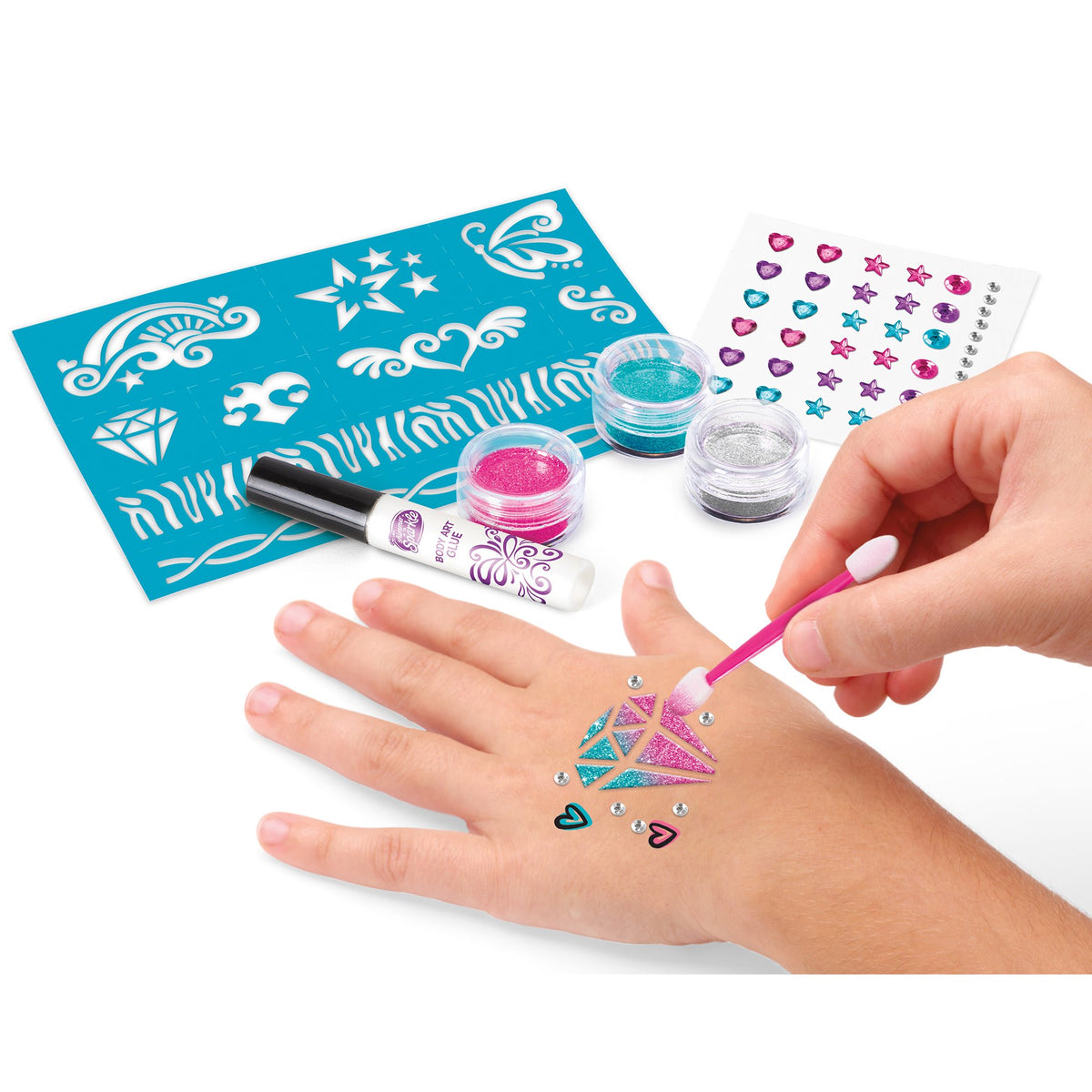 Shimmer N Sparkle Nails & Body Tattoos Glitter Art Set