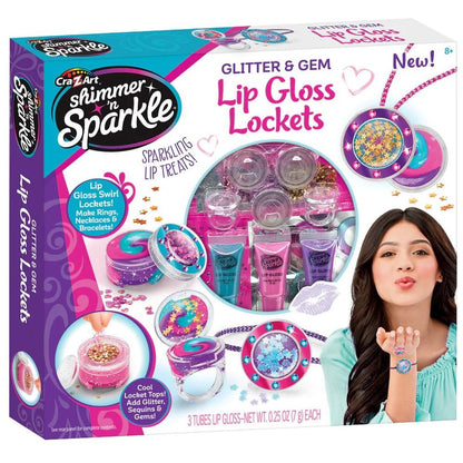 Shimmer N Sparkle Glitter & Gem Lip Gloss Lockets