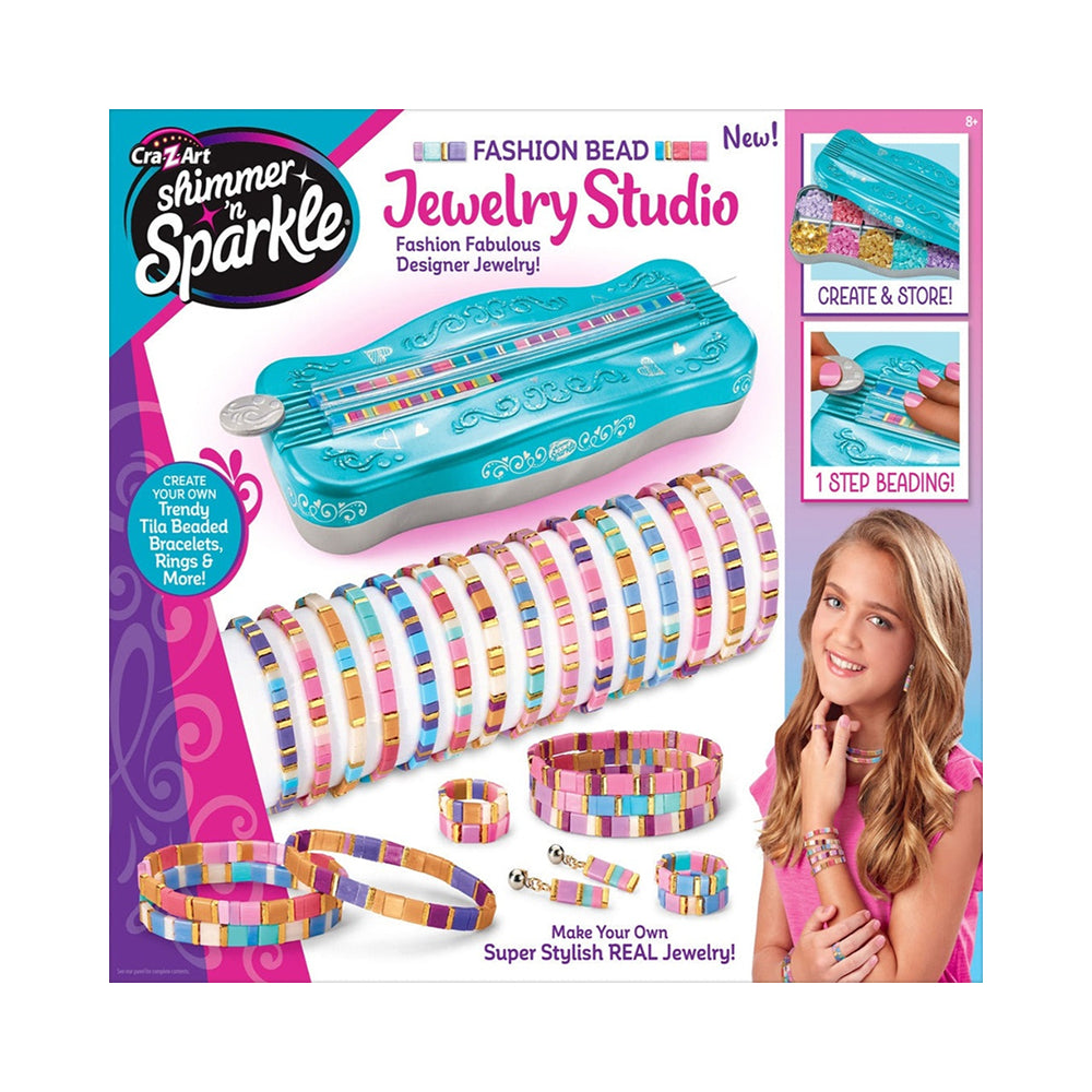 Cra-Z-Art Shimmer 'n Sparkle Jewelry Studio DIY Bead Jewellery Kit (8+ Years)