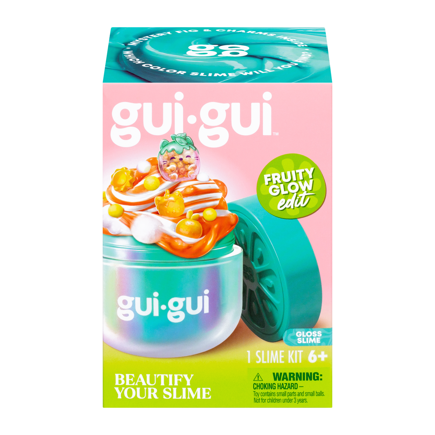 Gui Gui Slime Fruity Glow Single Pack Glow in the Dark Slime for Kids Age 6+