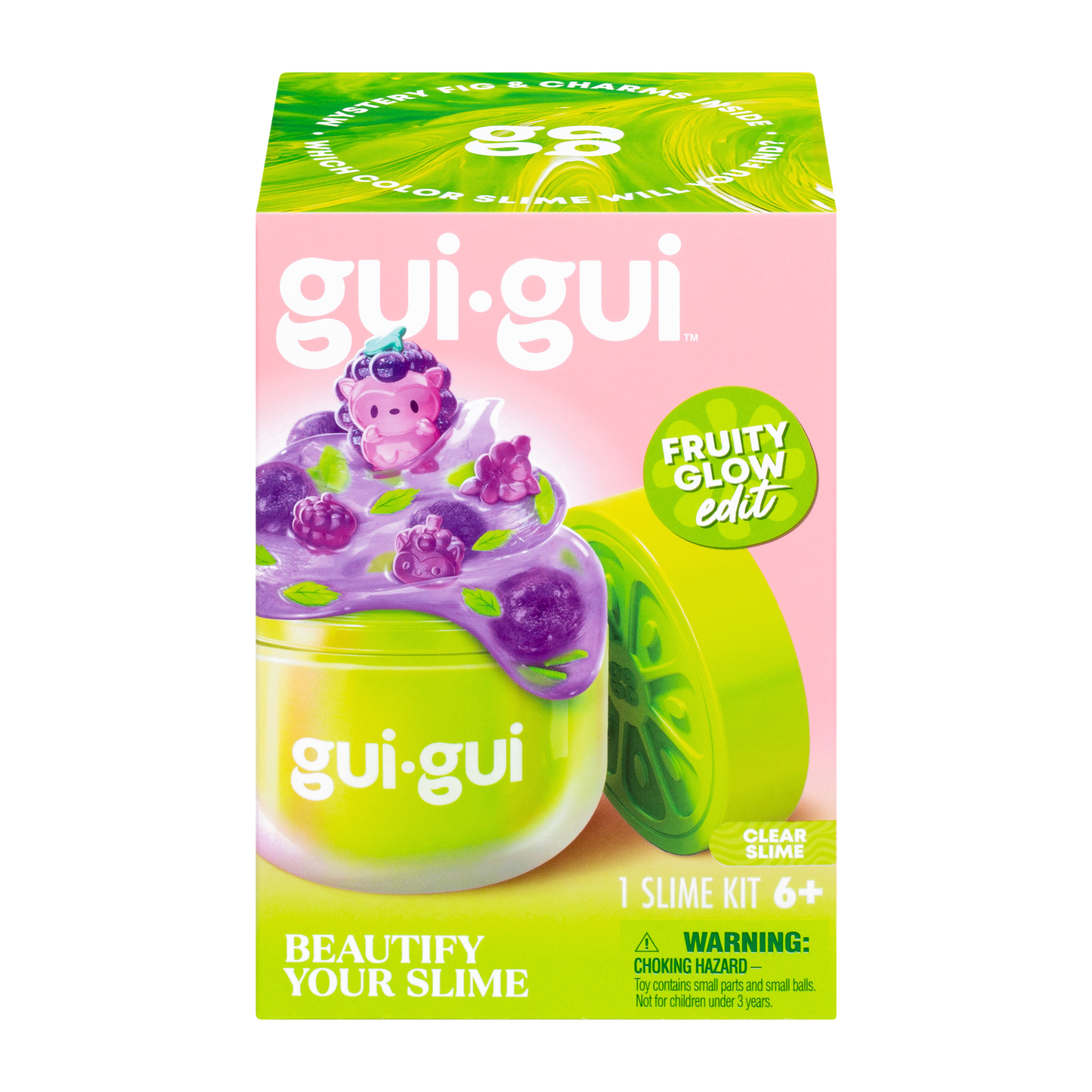 Gui Gui Slime Fruity Glow Single Pack Glow in the Dark Slime for Kids Age 6+