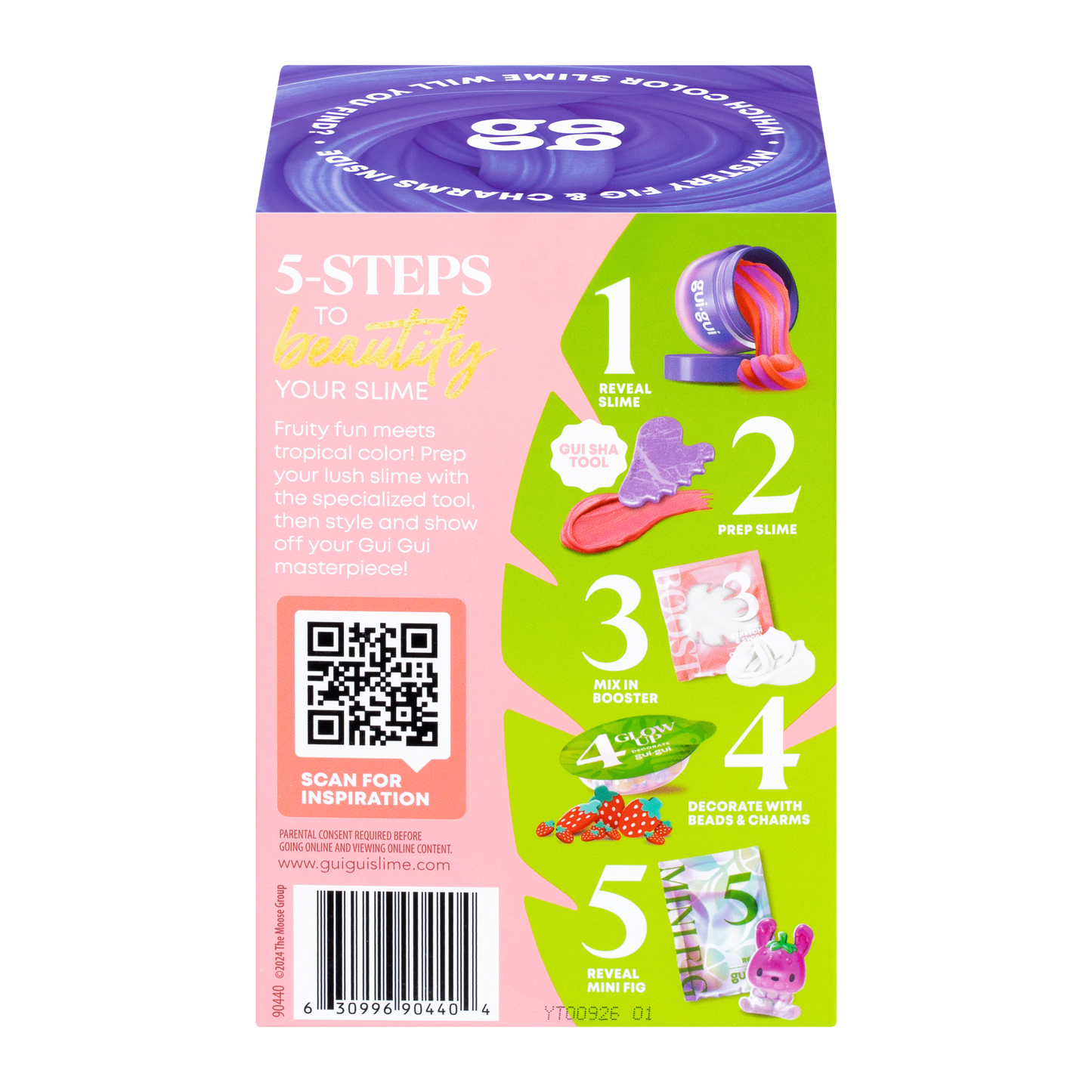 Gui Gui Slime Fruity Glow Single Pack Glow in the Dark Slime for Kids Age 6+