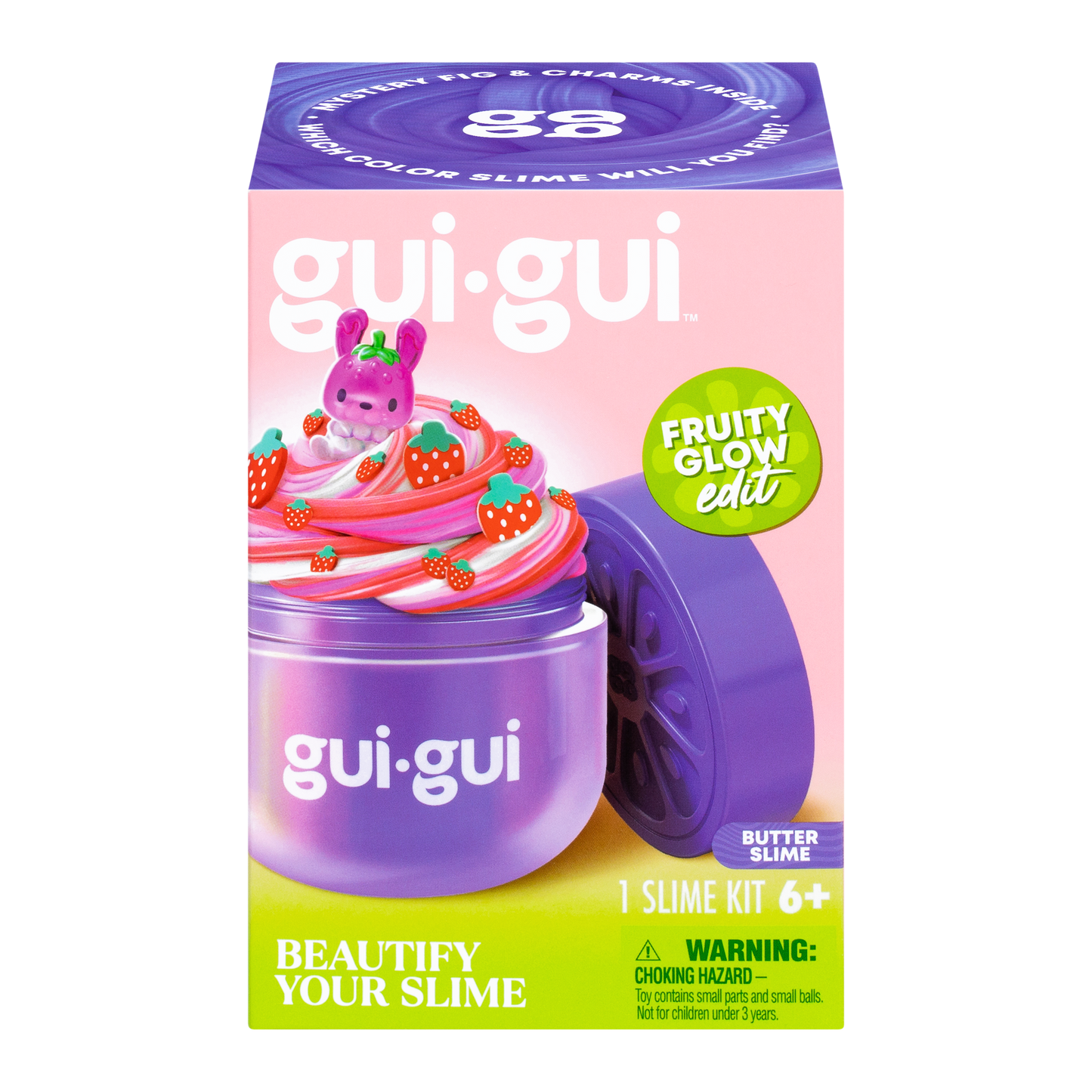 Gui Gui Slime Fruity Glow Single Pack Glow in the Dark Slime for Kids Age 6+
