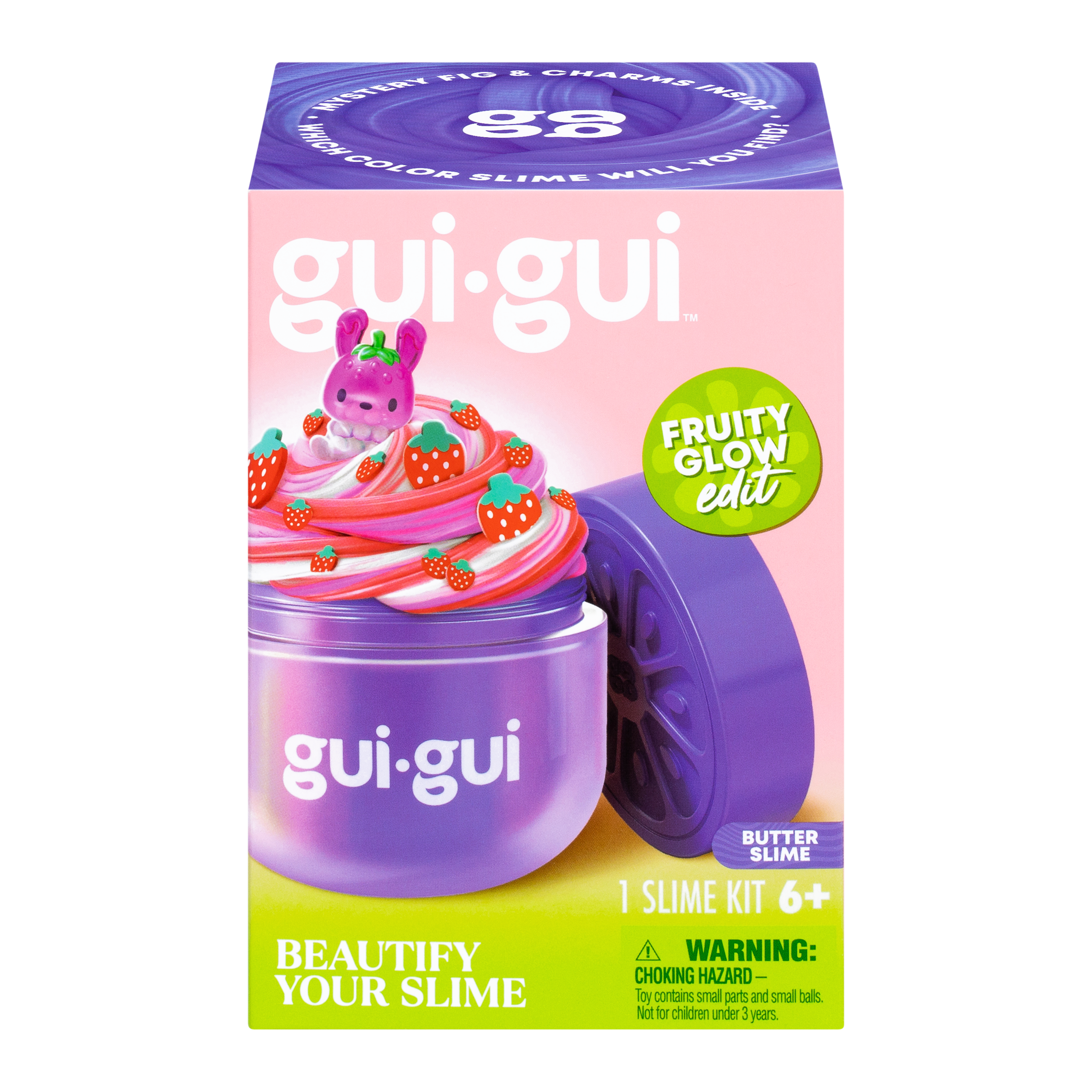 Gui Gui Slime Fruity Glow Single Pack Glow in the Dark Slime for Kids Age 6+