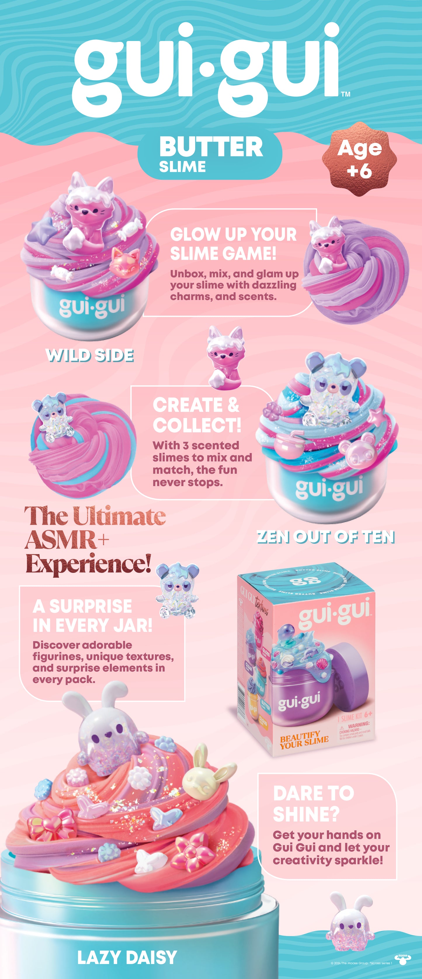 Gui Gui Slime Single Pack DIY Customizable Slime Kit for Kids Age 6+