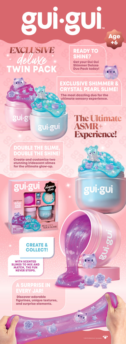 Gui Gui Deluxe Twin Pack DIY Customizable Slime Kit for Kids Age 6+