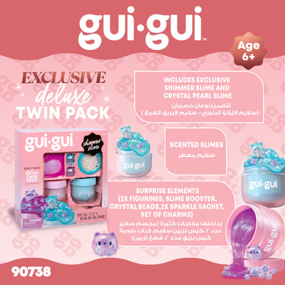 Gui Gui Deluxe Twin Pack DIY Customizable Slime Kit for Kids Age 6+