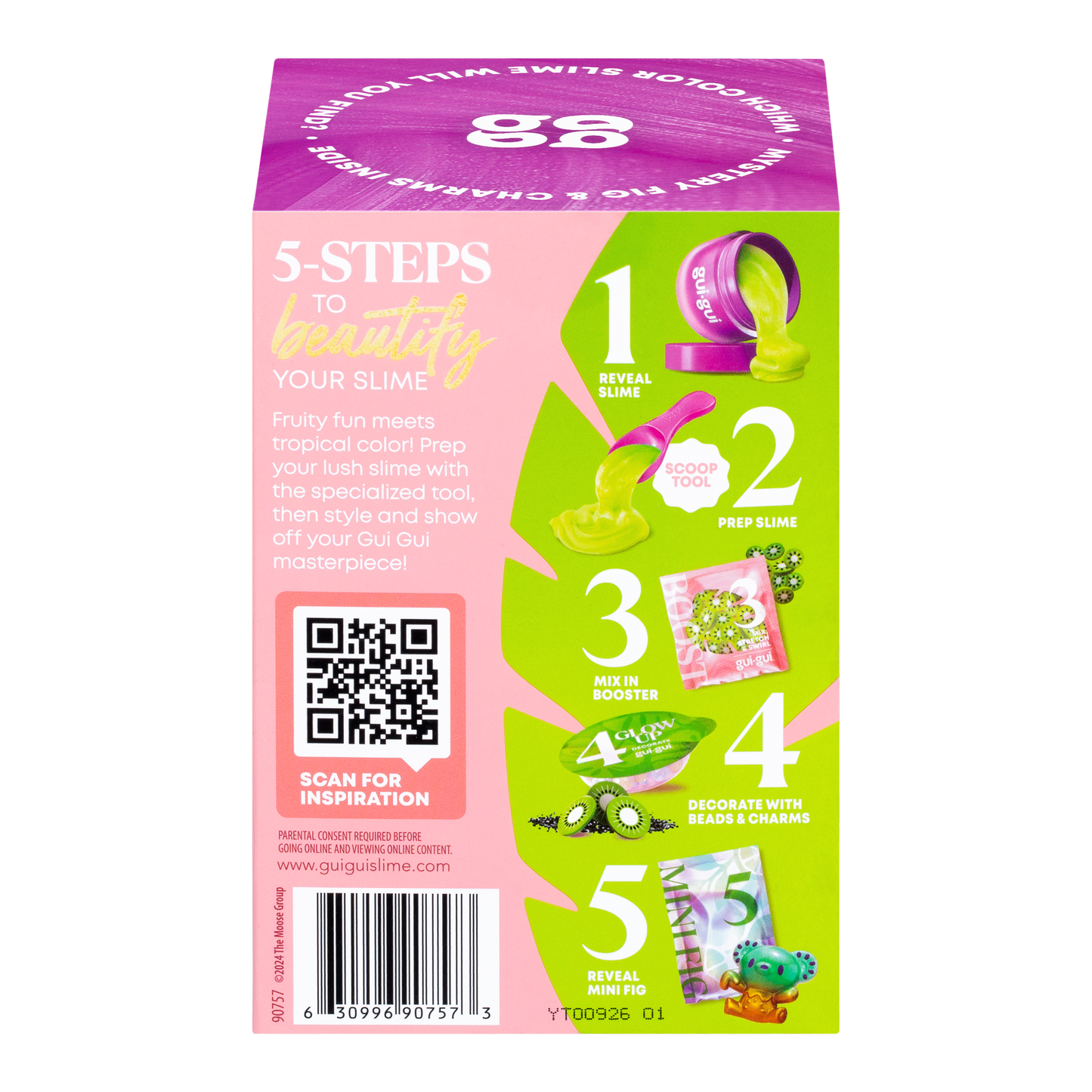 Gui Gui Slime Fruity Glow Single Pack Glow in the Dark Slime for Kids Age 6+