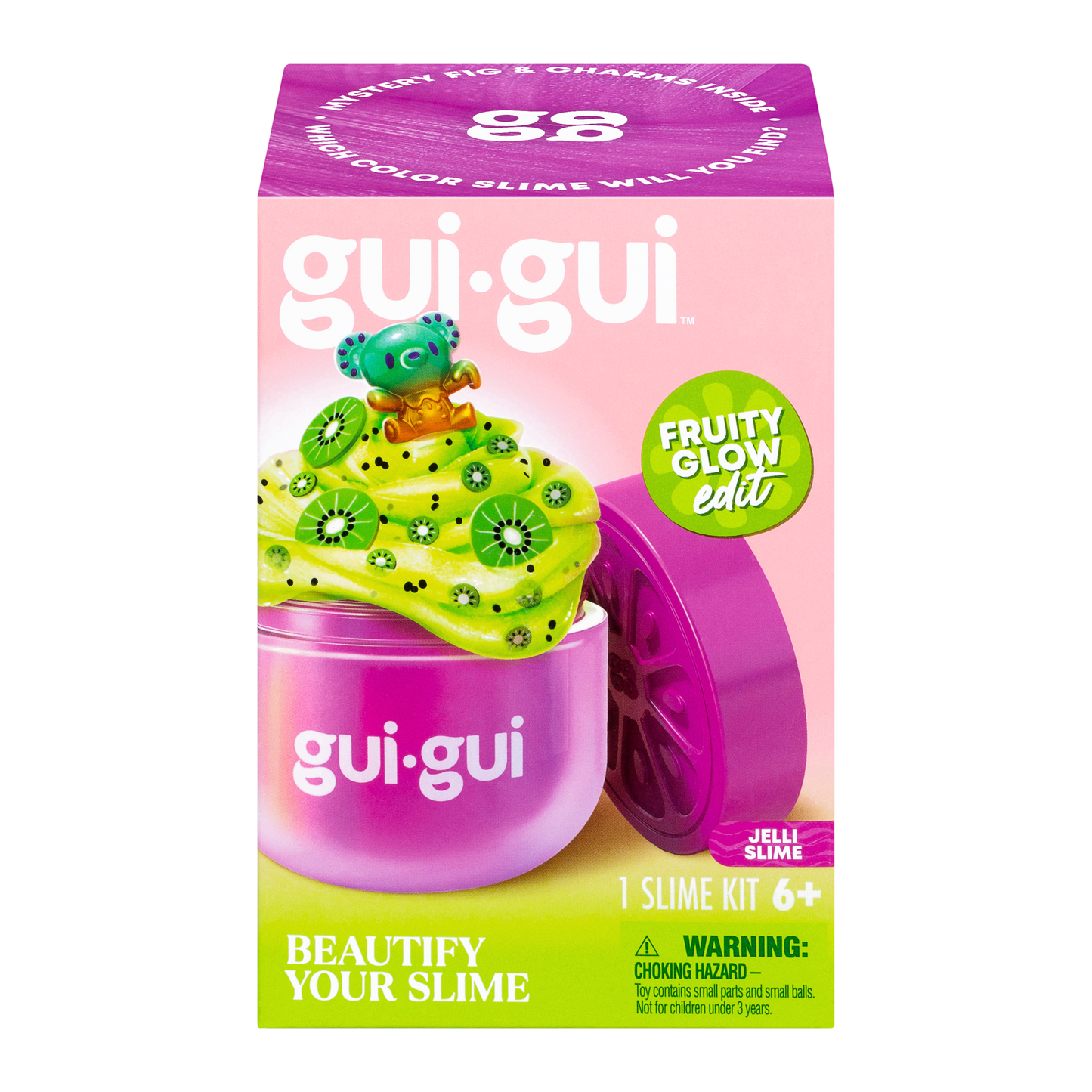 Gui Gui Slime Fruity Glow Single Pack Glow in the Dark Slime for Kids Age 6+