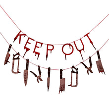Keep Out And Weapons Halloween Butning Banner 1.5Meters-2Pcs